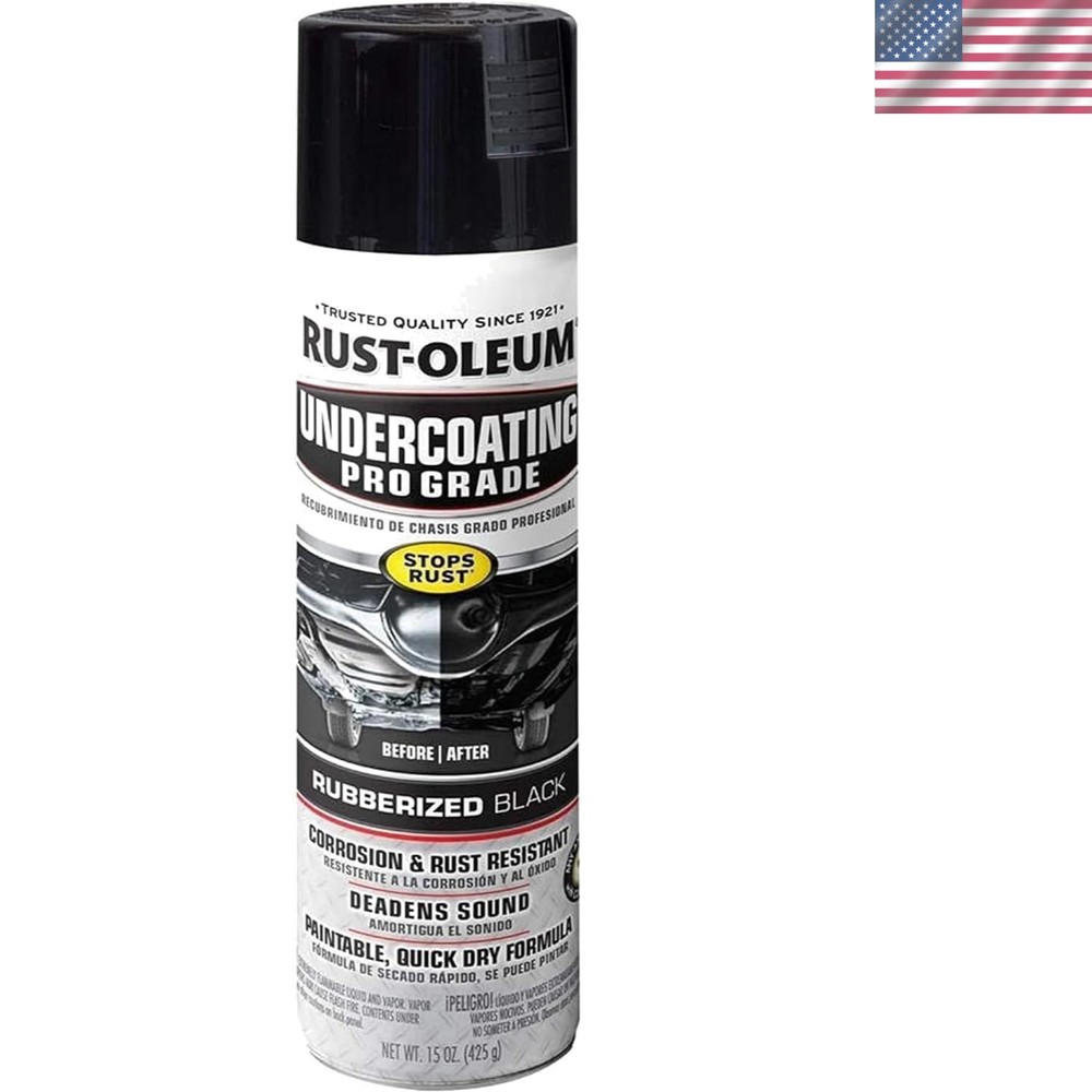 Professional Grade Rubberized Undercoating Spray - 15 oz, Black