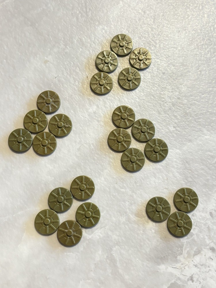 Gi Joe Tripwire Mine Accessory Part X1 1983 Dark Green