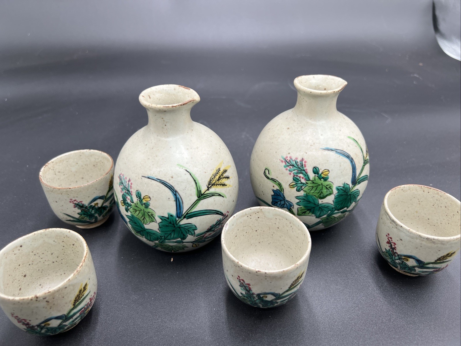 Hand Painted Ceramic Tokkuri Sake Set