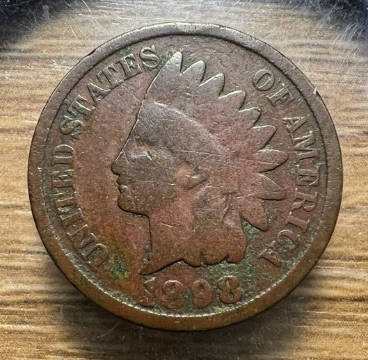 1898 Indian Head Cent - Actual Coin Shown - Free Shipping & Tracking INV#10