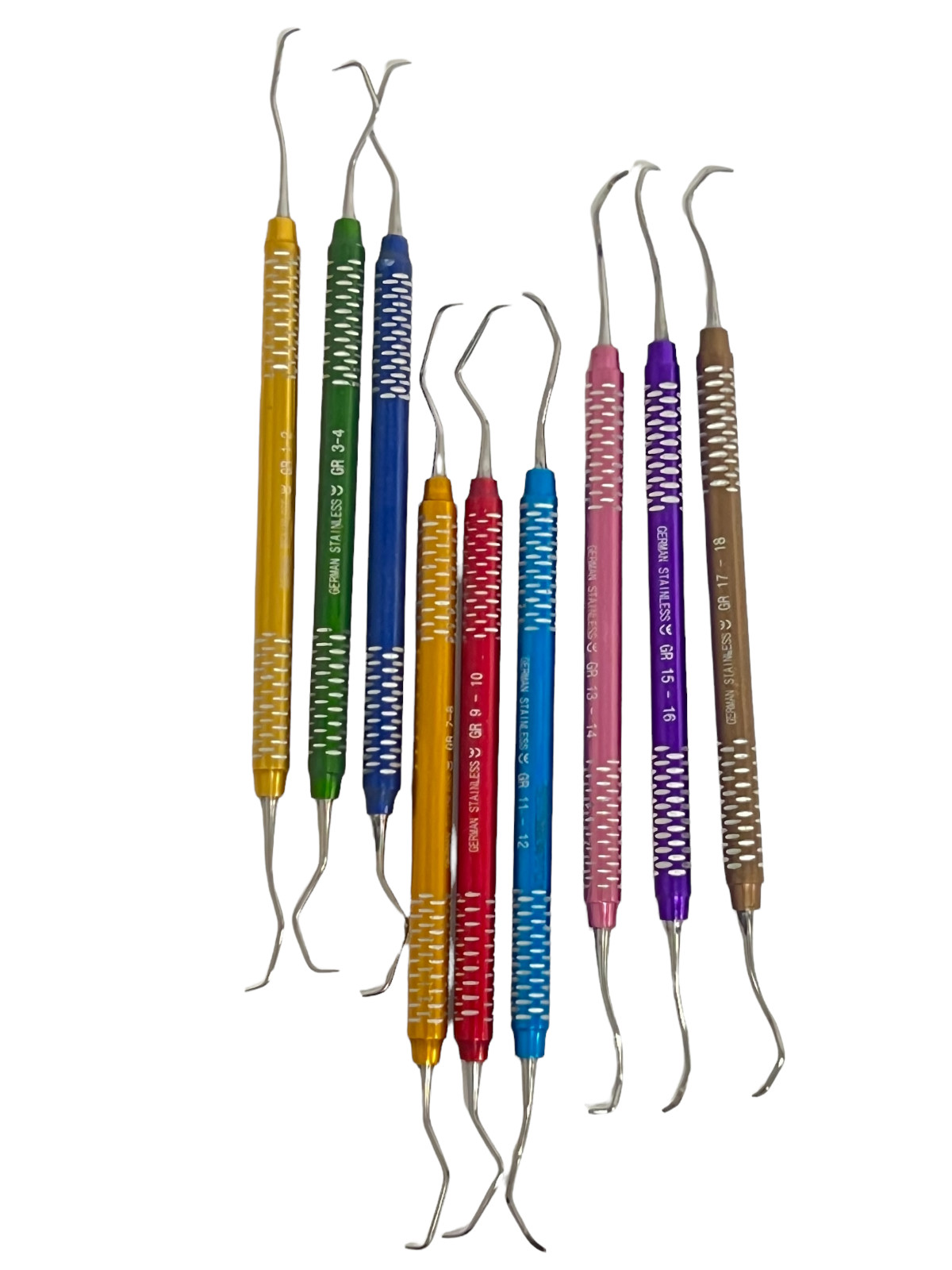 GERMAN SET OF 9 PCS PERIODONTAL GRACEY CURETTES KIT DENTAL SURGICAL INSTRUMENTS
