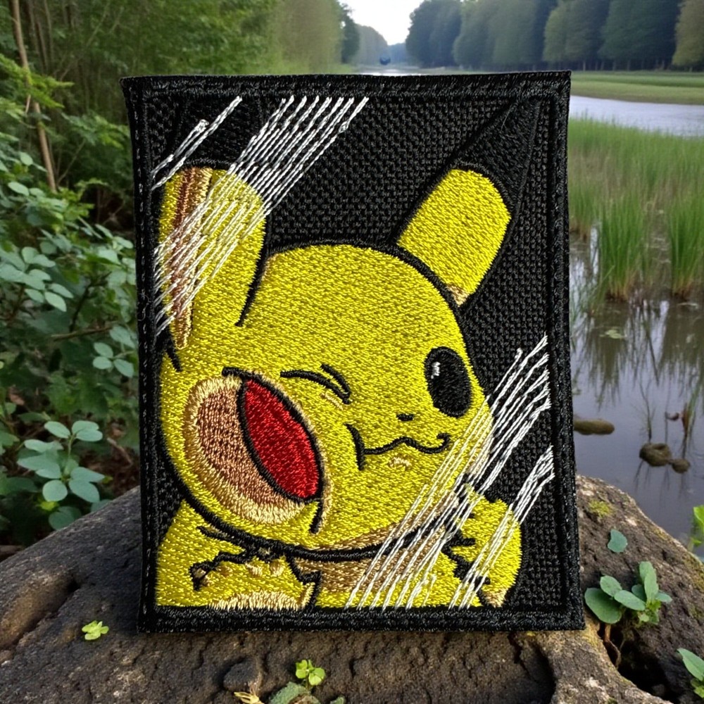 Pickachu Embroidery Patch Multi Sizes 2.97" -4.94"