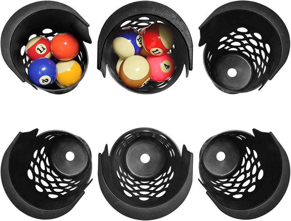 Pool Table Pockets Replacement Pockets for Billiard Table Set of 6 Large Capa...