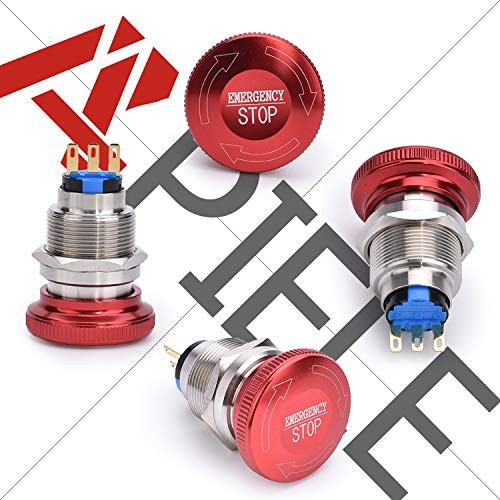 22mm Metal Emergency Stop Push Button Switch 22mm ( 7/8") A Type 22mm Type B