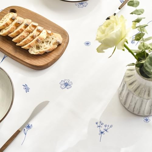 Spring Summer Tablecloth 52×70 Inch Rectangular, 52" x 70" (Rectangular) Blue