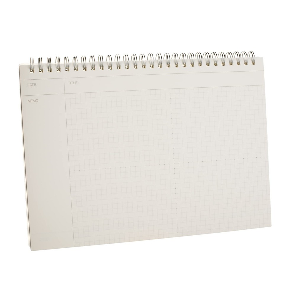 TWONE Spiral Graph Paper Notebook with Transparent Plastic Cover 60 Sheets 7"...