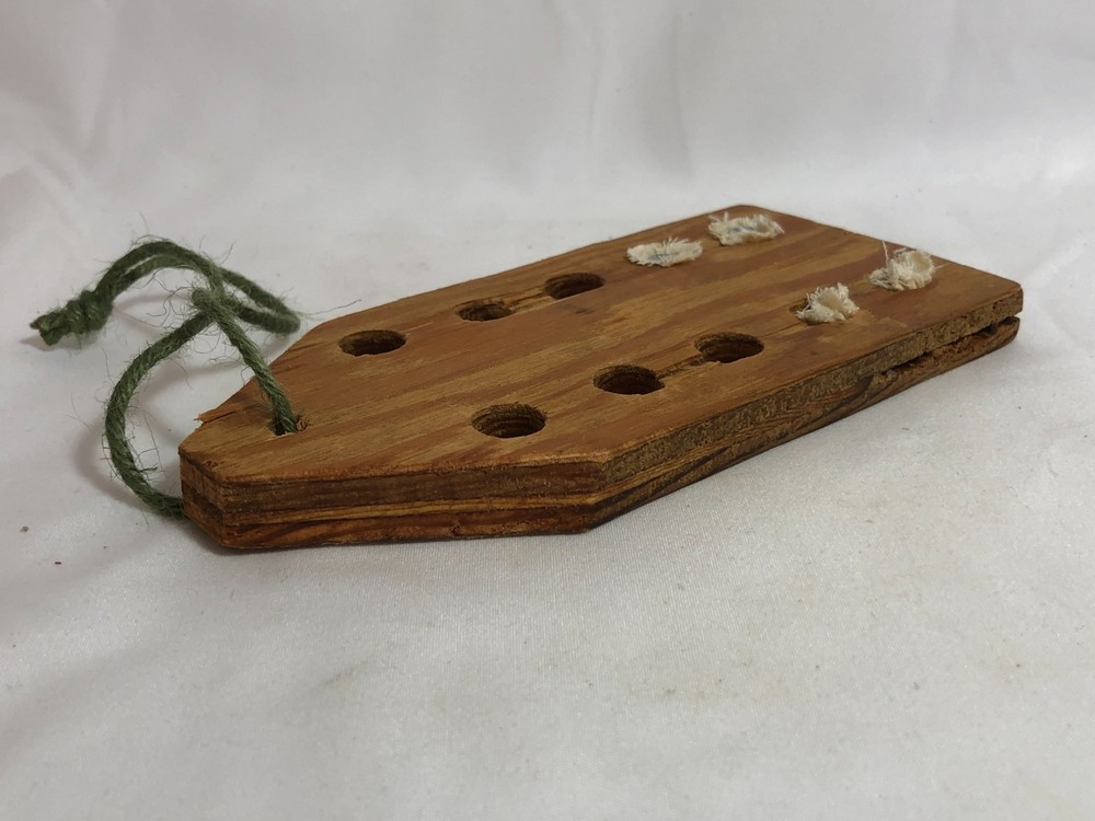 HANDMADE MUZZLELOADER ROUND BALL LOADING BLOCK ~ .45 CAL, 10 ROUNDS