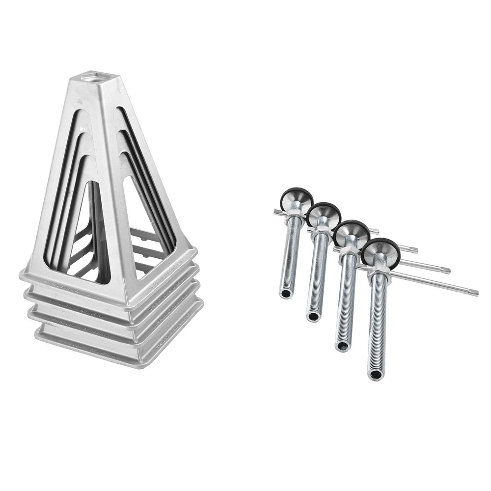 VEVOR RV Stabilizer Jacks, 4 Pack Aluminum Leveling Stack Silver