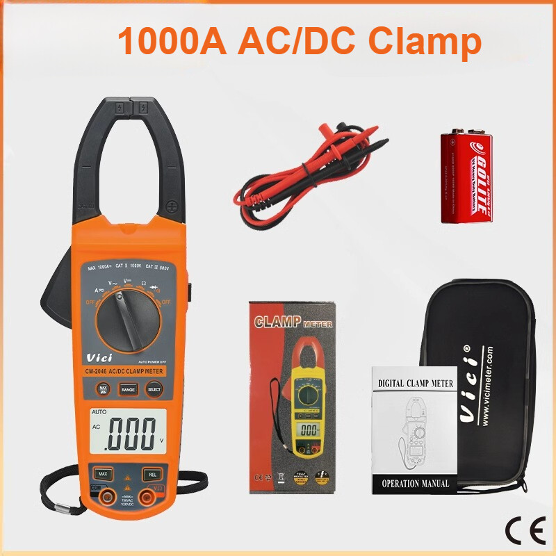 Vici AC DC Digital Clamp Meter True RMS Current Voltage Resistance Capacitance