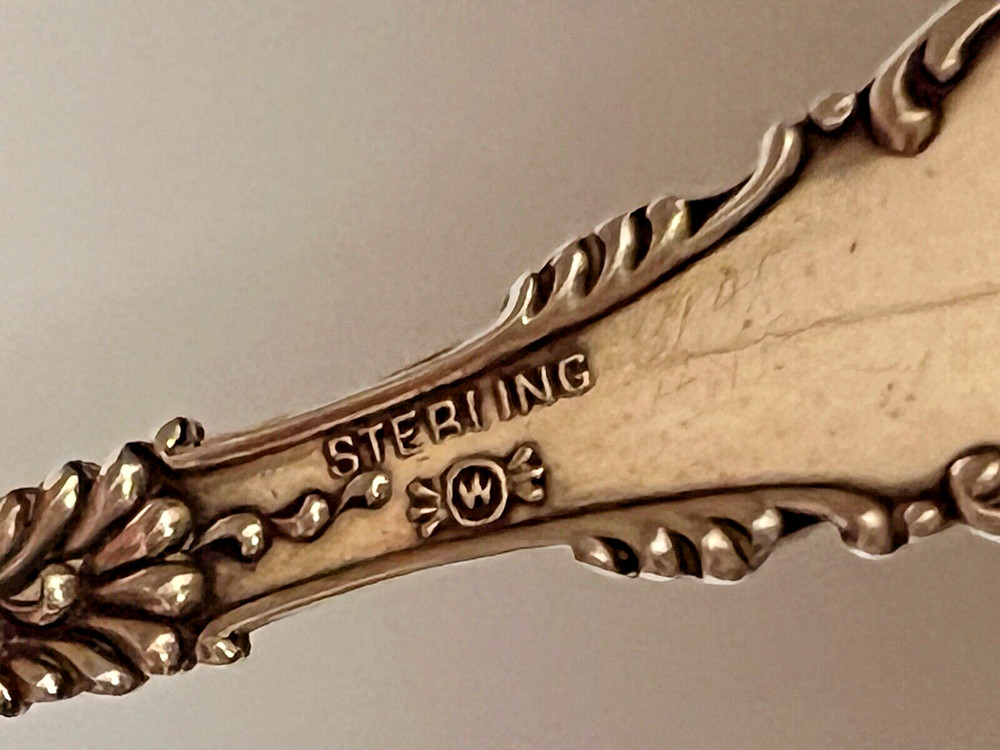 Sterling Silver Square Shaped Slotted Spoon Marked