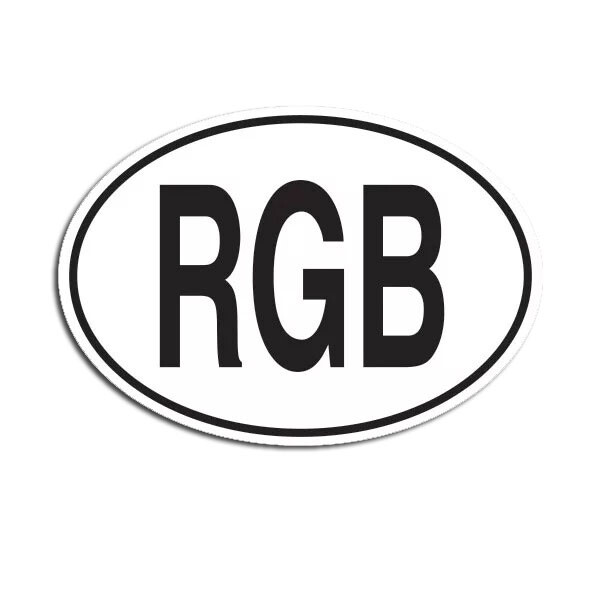 RGB Guinea-Bissau Country Code Oval Sticker Decal