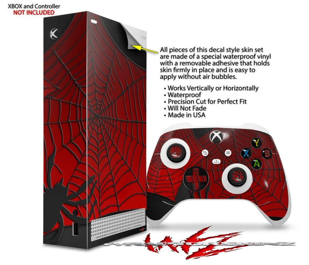 Skins XBOX Series S Console Controller Spider Web