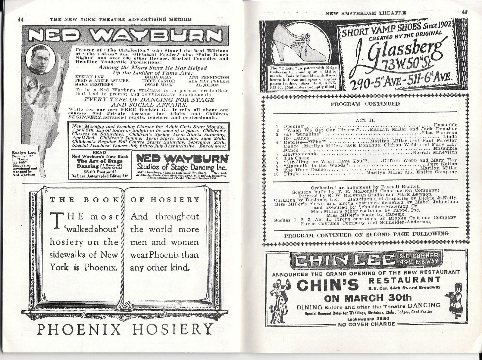 1926 New Amsterdam Theatre NY Playbill "Sunny" Marilyn Miller