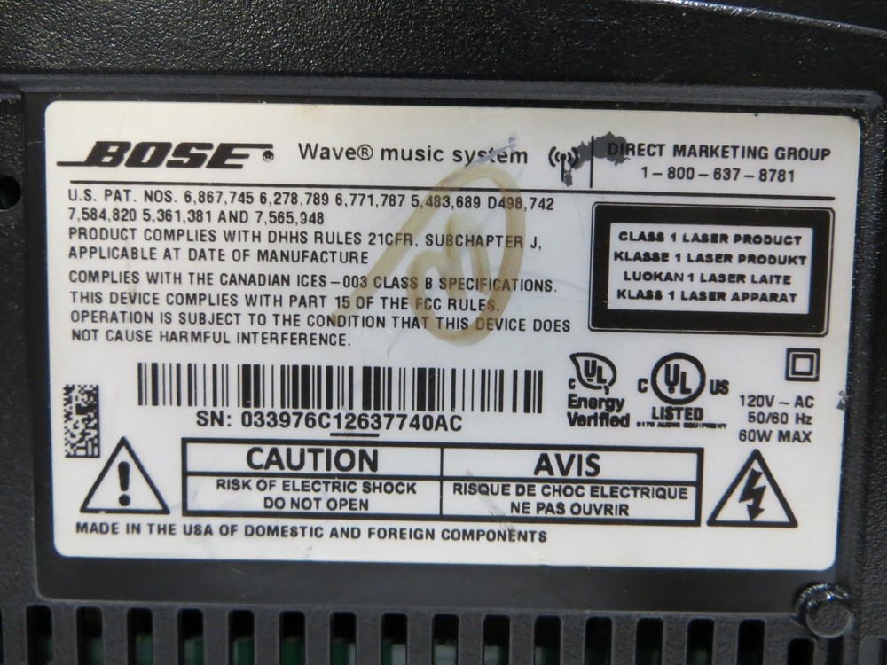 Bose Wave Music System silver w/ Remote control test working