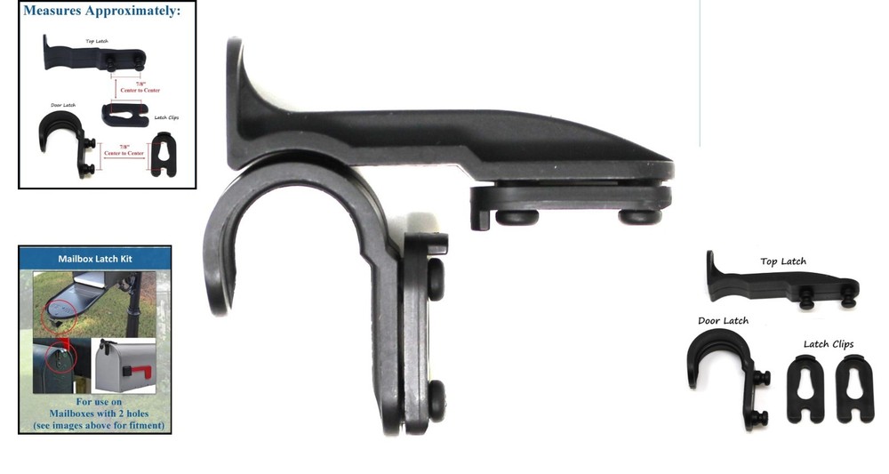 Durable Mailbox Plastic Latch Replacement Kit - Easy No-Tool Installation