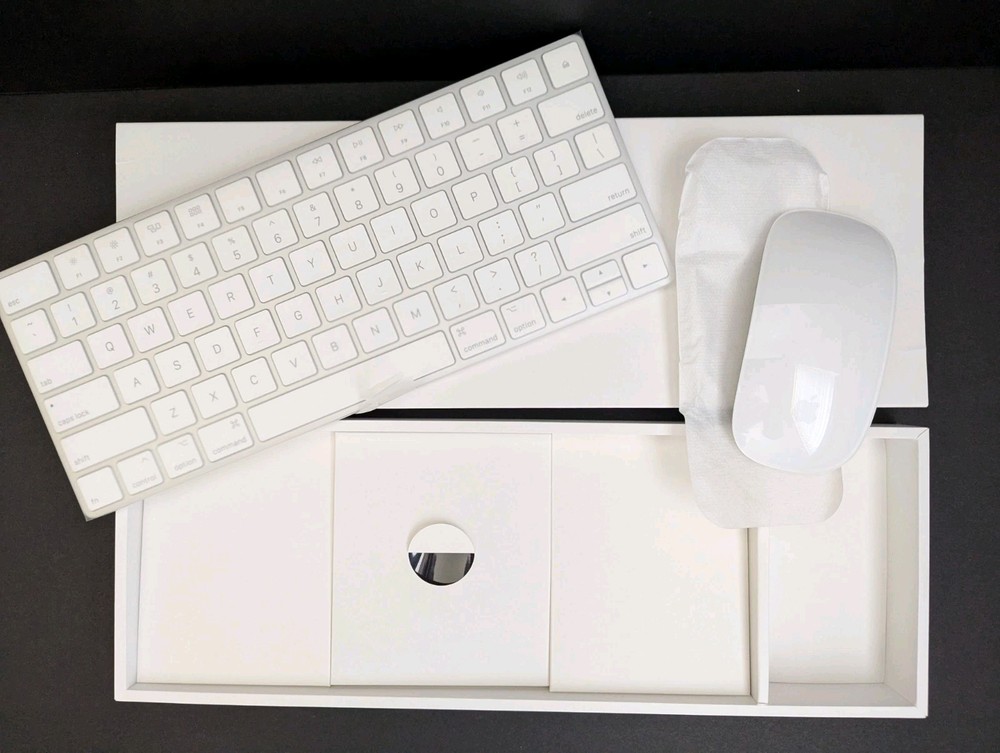 Apple Wireless Magic Keyboard (A 1644) and Magic Mouse (A 1657) White