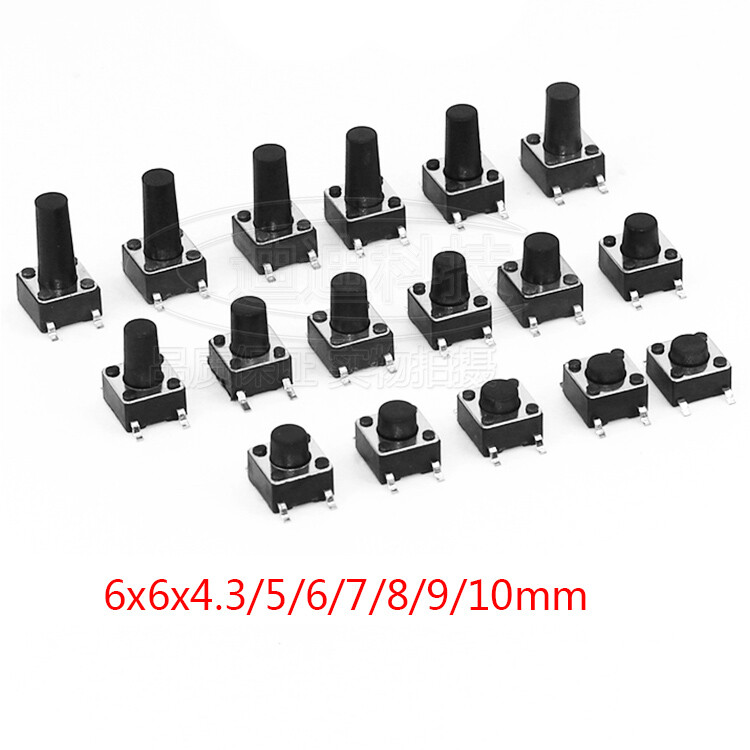 6x6mm 4 Pins SMD SMT Panel PCB Micro Momentary Tactile Tact Button Switch