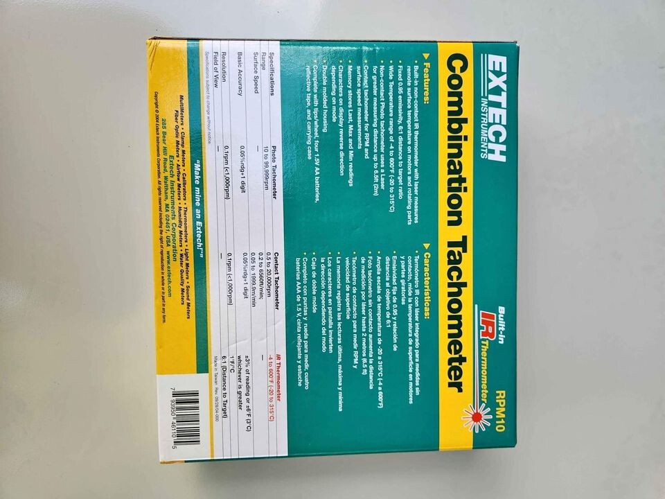 Extech instruments combination tachometer
