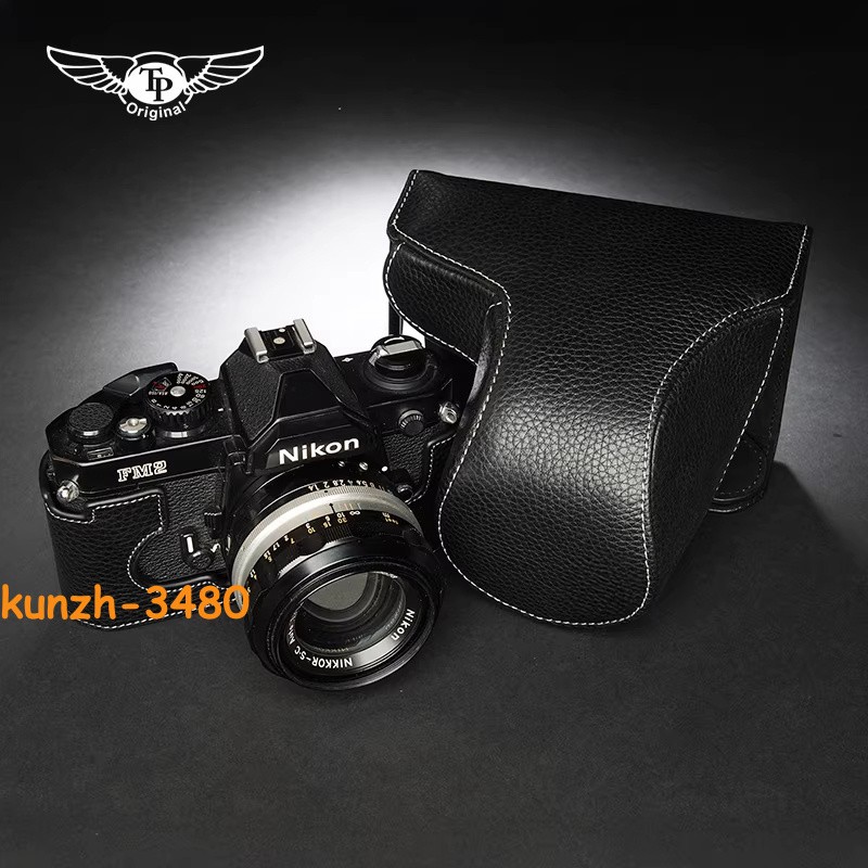 Handmade Genuine Leather Camera Case Full Protective Cover Storage Bag for FM2