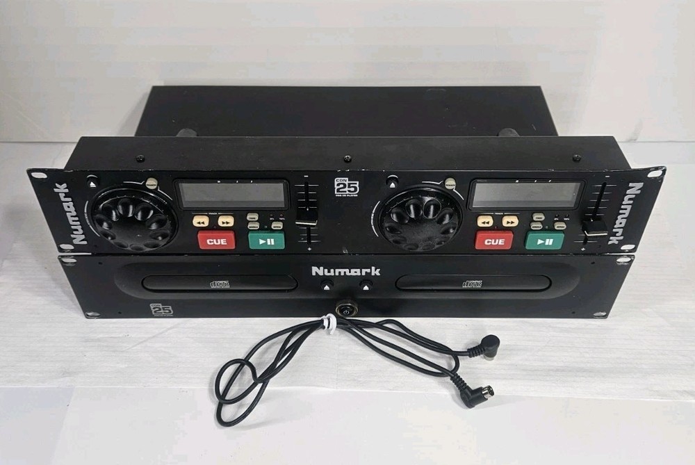 Numark CDN25 Professional Dual CD Player W/ Controller *UNTESTED* No Power Cord