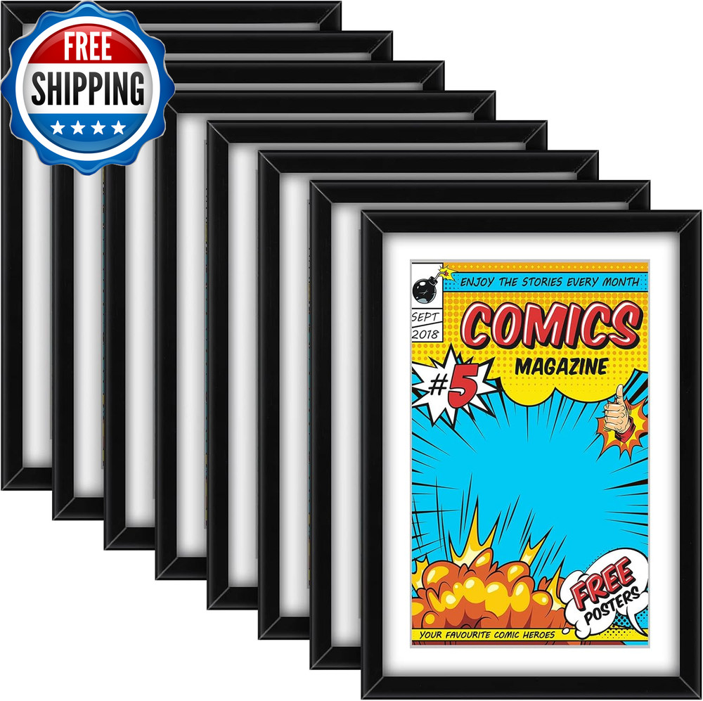 8 Pack Comic Book Frame UV Protection Comic Picture Magazine Frames...