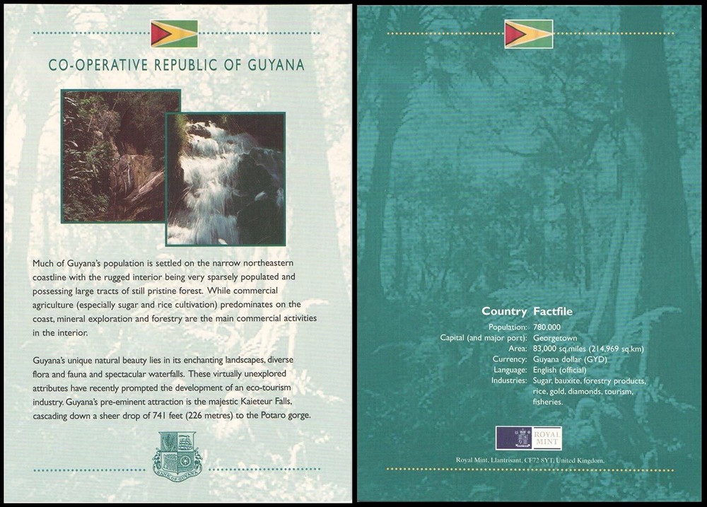 Guyana 2000 Dollars, 1999-2000, KM #53a, Mint