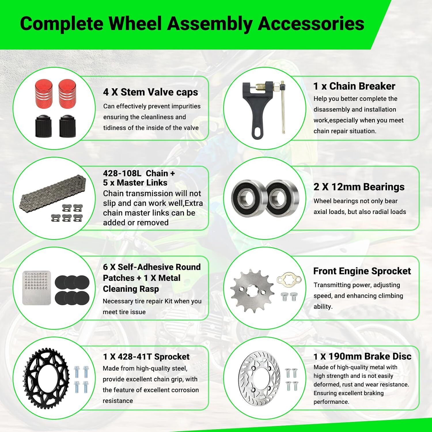 16'' Wheel 90/100-16 3.00-16 Rear Tire For 150cc XR100 CRF150F KX100 Dirt Bike