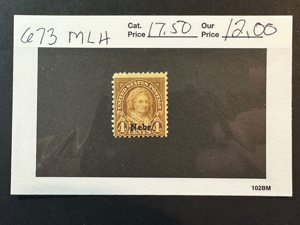 Scott # 673 MLH   2026 Scott Catalogue Value $ 17.50