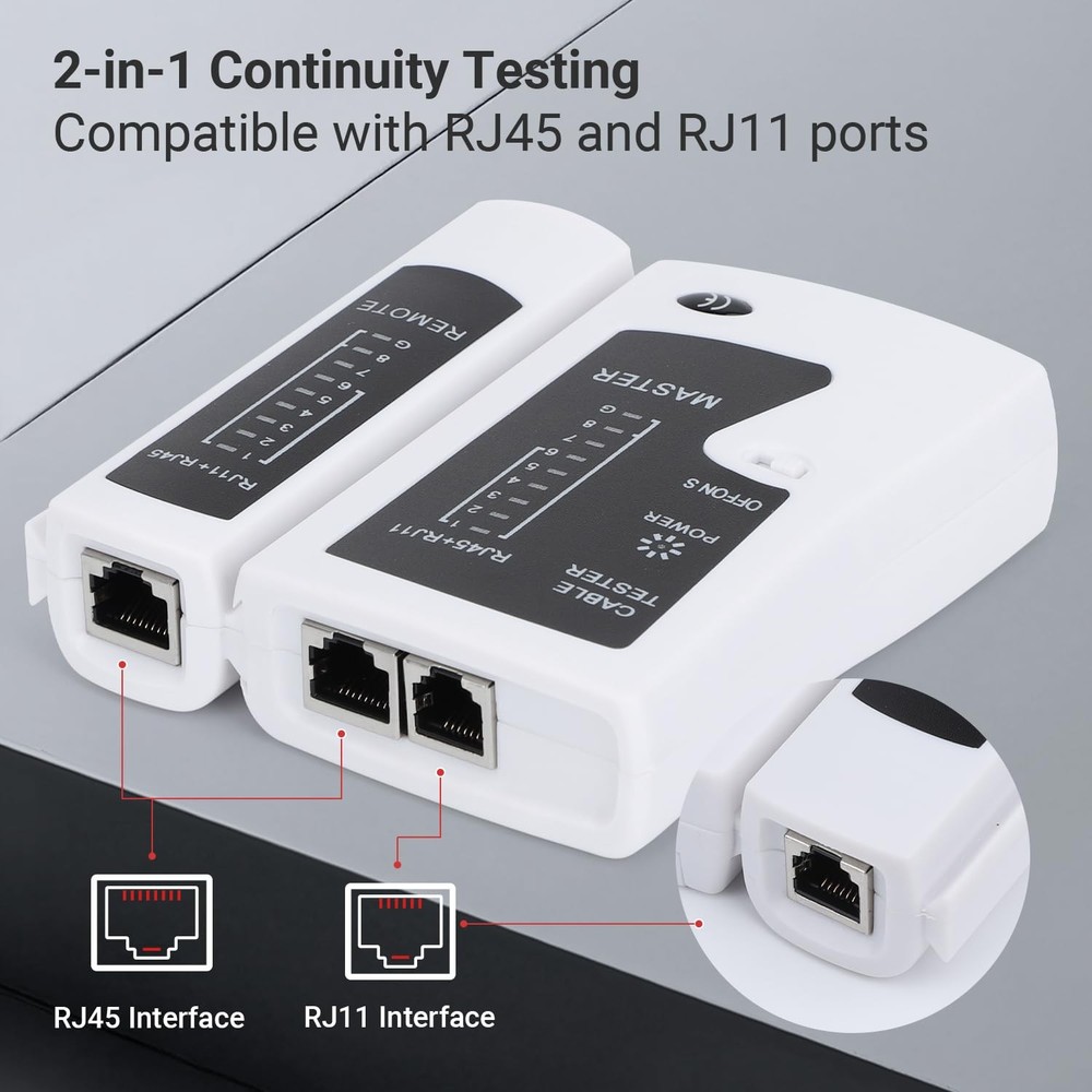 RJ45 Cable Tester Network Ethernet Wire Test Tool for LAN Gold