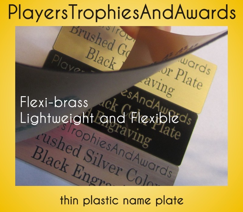 ROUND shaped engraved NAME PLATE Thin plastic personalized Custom circle PTA