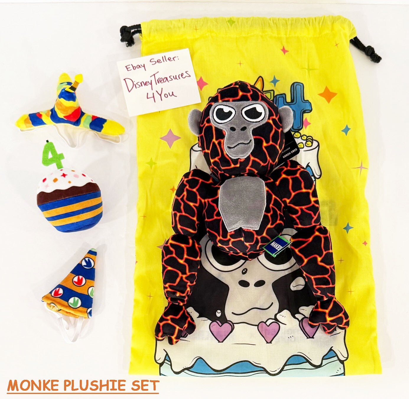 Official Makeship Gorilla Tag Monke Birthday Plush Meta Code Keychain Axiom Rare
