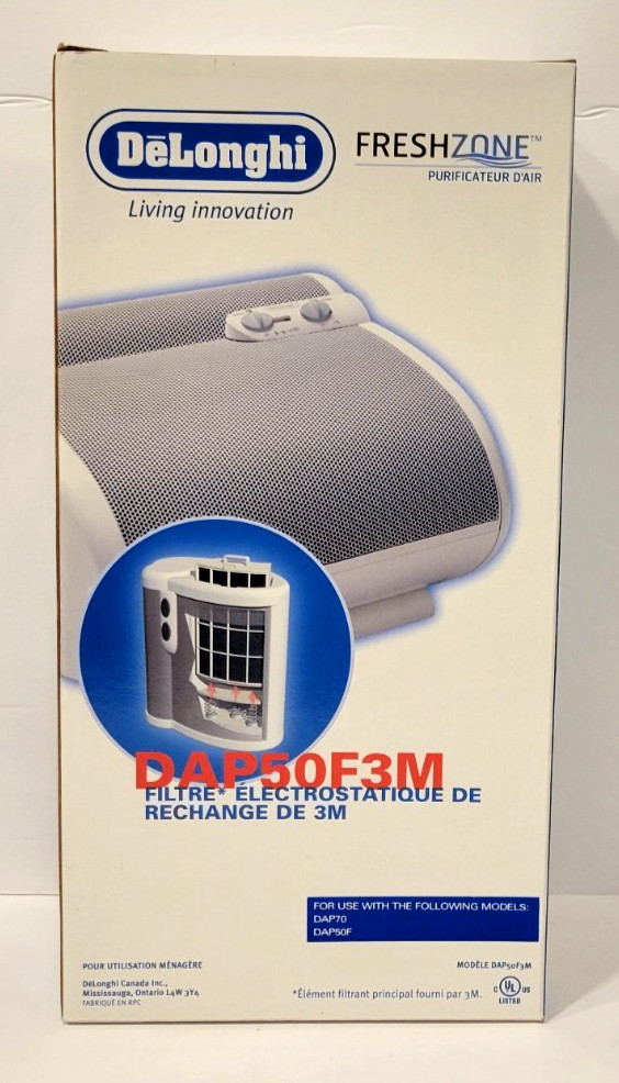 DeLonghi FreshZone DAP50F3M Electrostatic Replacement Air Purifier Filter 3M NEW