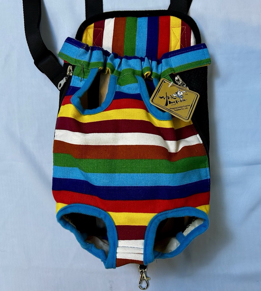 NWT Multicolor Pet Carrier Backpack for Small Cats and dogs / Size medium