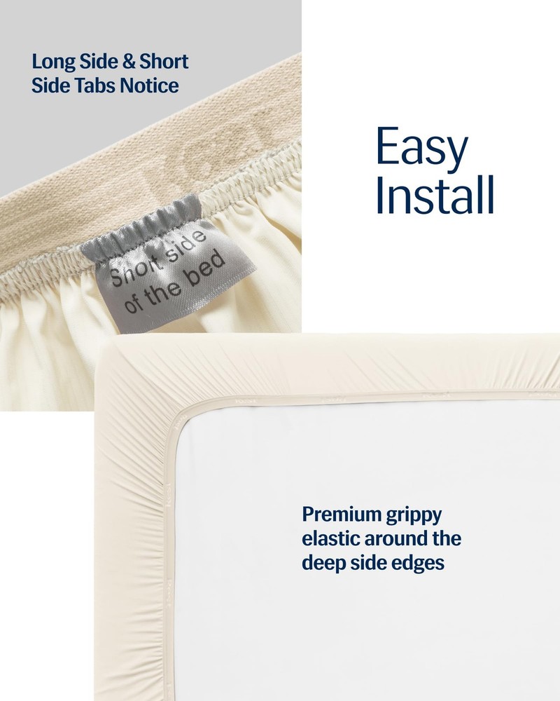 Rest Evercool+ Fitted Sheet King Size Snow Ivory 15 Deep