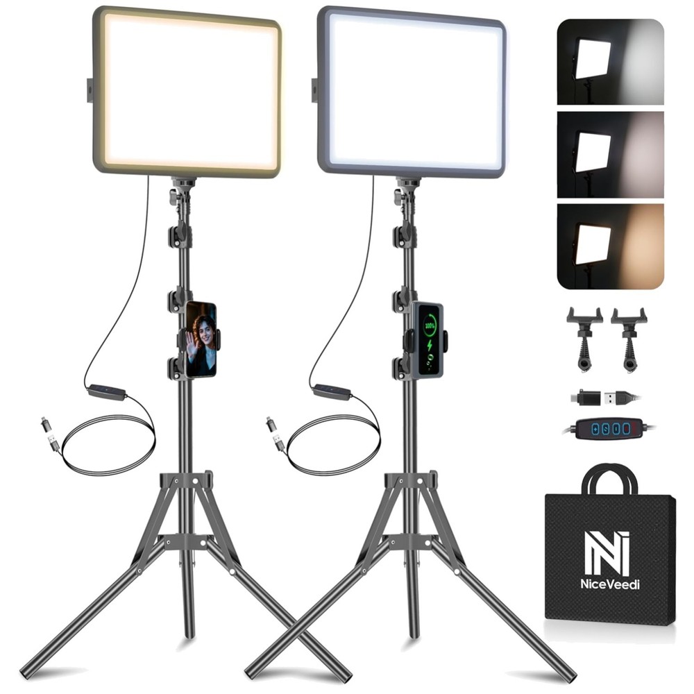 Studio Light Set with Dimmable Photography Lighting
