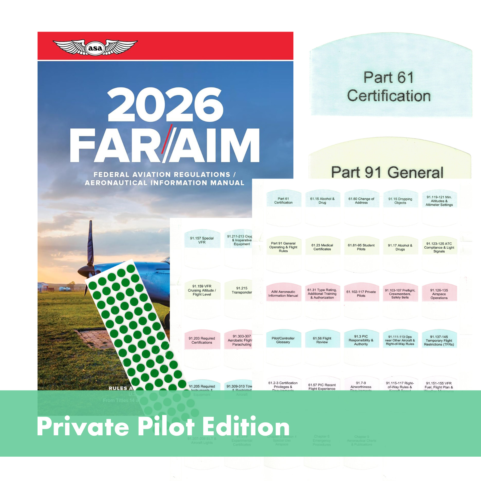 DIY KIT ASA 2026 FAR/AIM Book + 50 Tabs for PPL