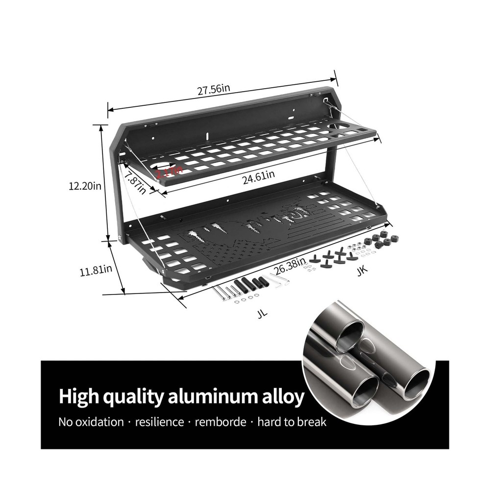 Hoolcar Tailgate Table Double-Layer Foldable Table Cargo Shelf Storage Rack C...