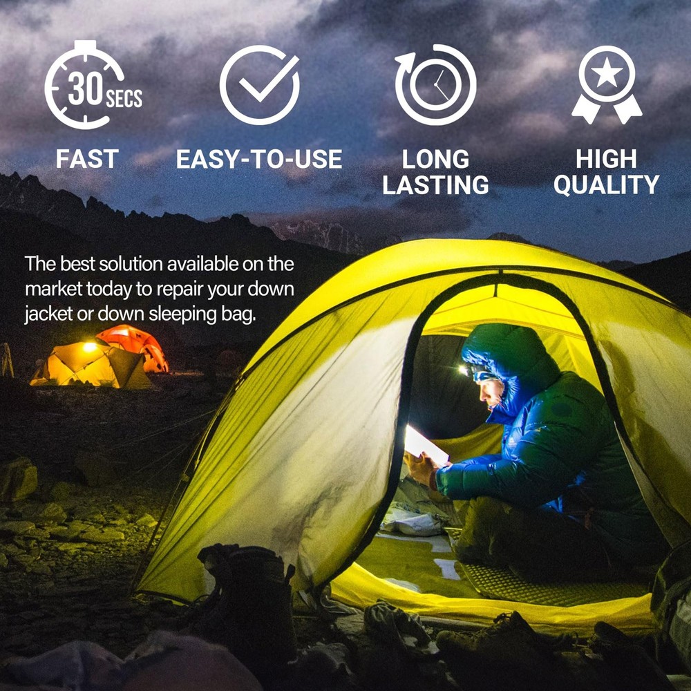 Self-Adhesive Waterproof Repair Patch Kit - 30-Second Fix for Down Red