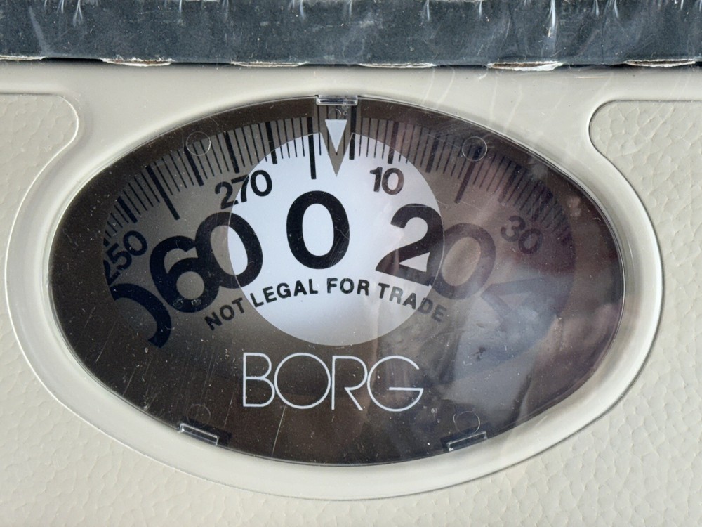New & Vintage Borg Classics Mechanical Almond Bathroom Scale