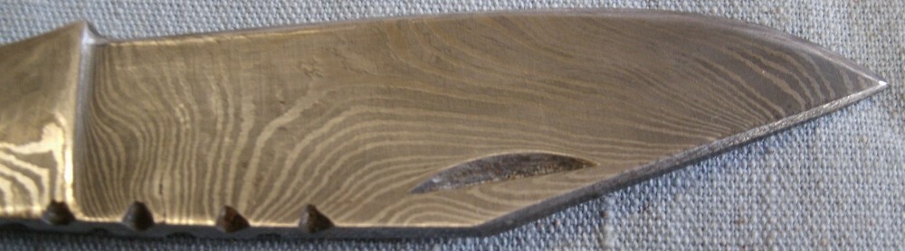 Damascus Folder Bone Handle Knife