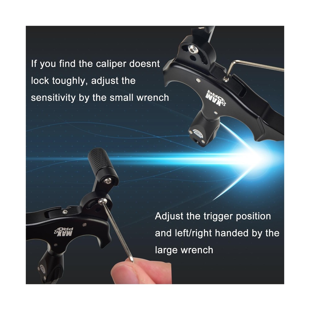 DD Bow Release Archery Release 360° Rotatable Thumb Release for Compound Bo