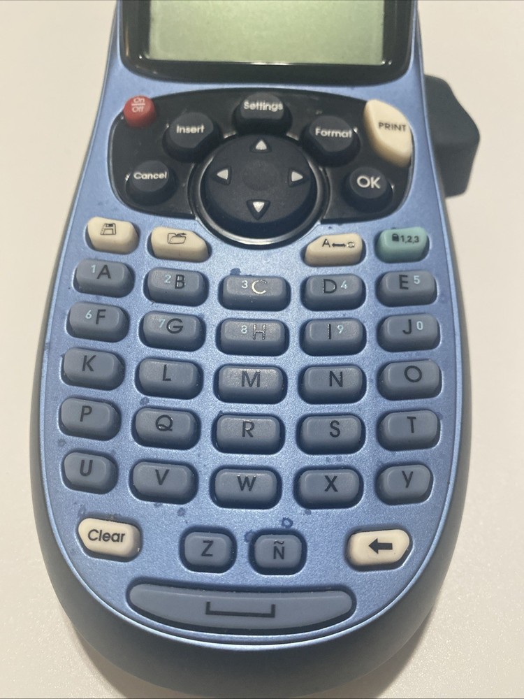 DYMO LetraTag Plus LT-100T Handheld Label Maker Blue QWERTY Keyboard, Tested