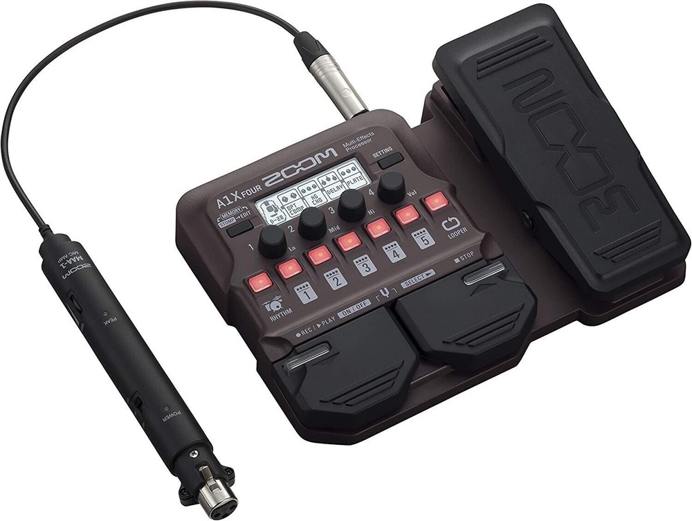 Zoom A1X Four Acoustic Instrument Multi-Effects Processor with Expression Pedal