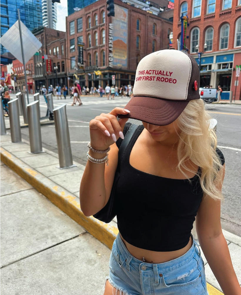 This Actually Is My First Rodeo Adjustable Snapback Trucker Hat-NEW Otto Cap