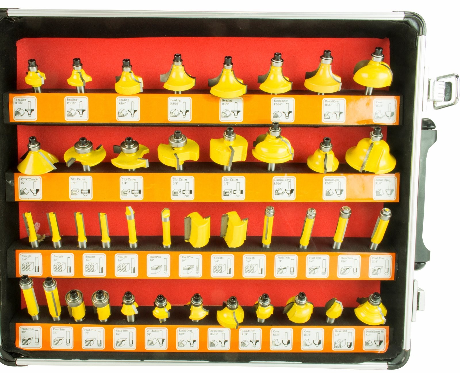 Steel Dragon Tools 100pc 1/4" Shank Router Bit Set Tungsten Carbide Kit