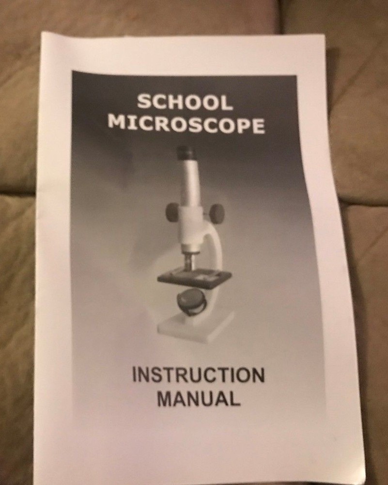 Student School Microscope 12" Tall White In Great Condition!