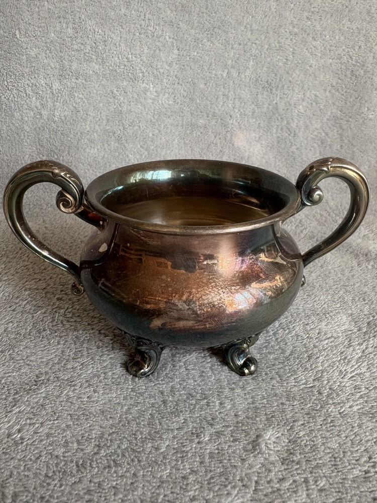Vintage Reed & Barton 5600 Regent Silver Plated Creamer Server & Sugar Bowl Set