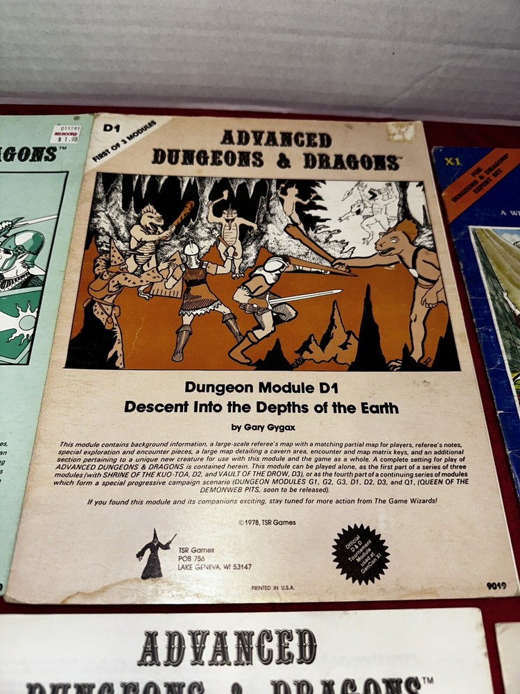 ADVANCED D&D DUNGEON MODULES TSR 1978