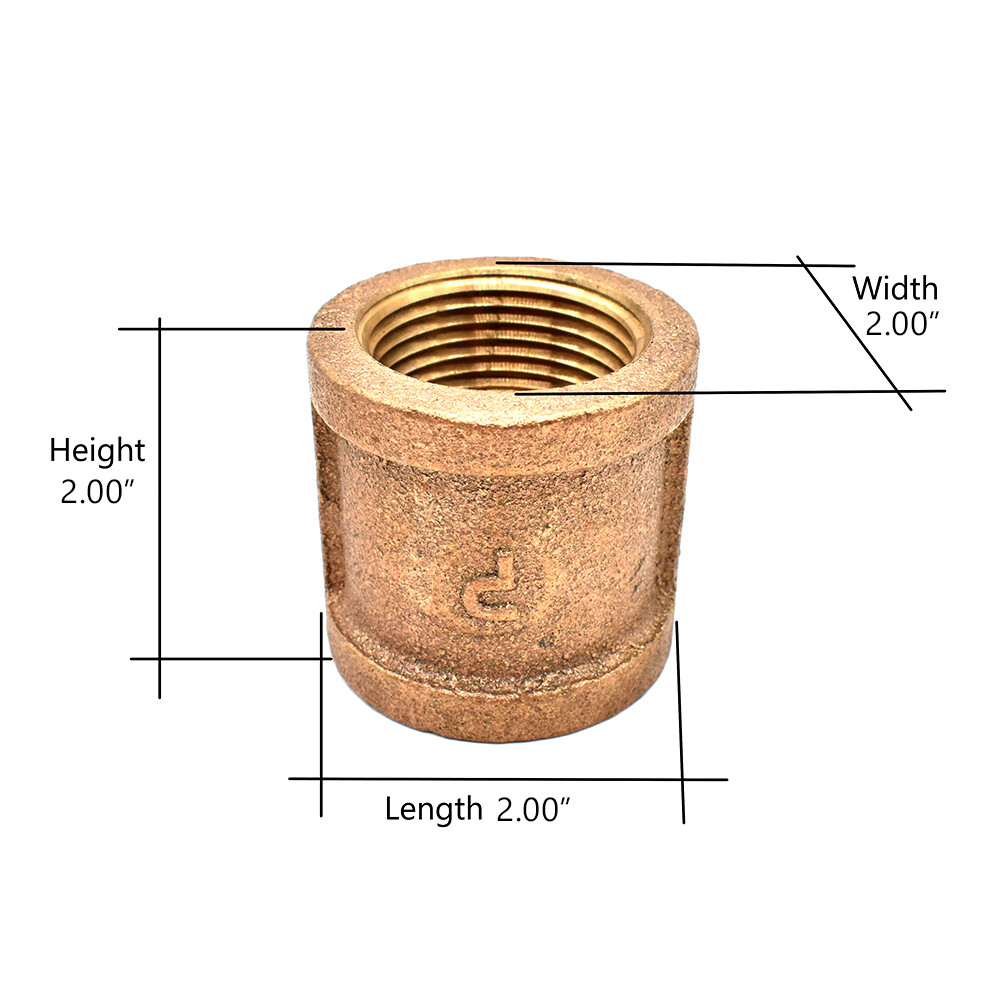 Thrifco 5318025 2 Inch Brass Coupling