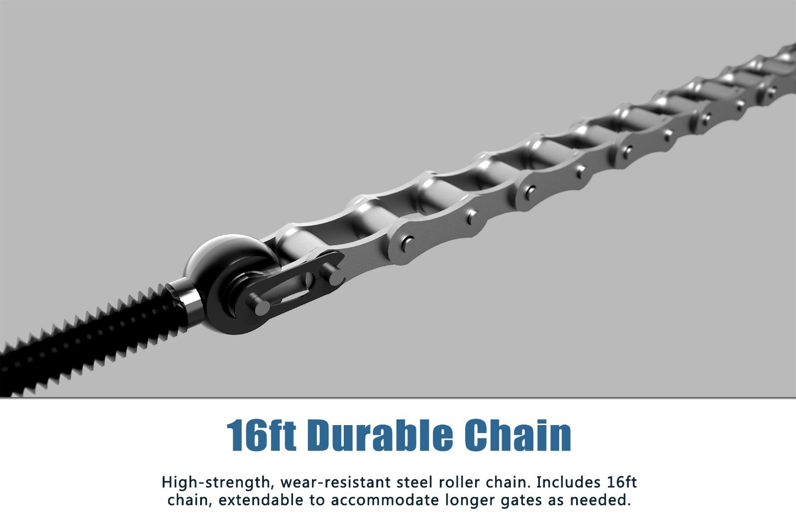 Blütezeit Automatic Chain Sliding Gate Opener 1100lb w/2 Remotes & 16.4ft Chain